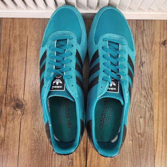 Adidas Originals ZX Racer 2015 Men\'s 9.5 Teal Black Suede Athletic Shoes S79205